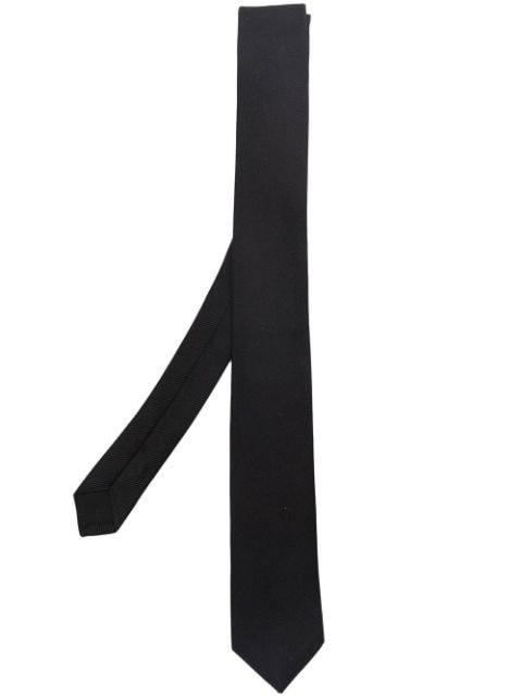 textured silk tie by SAINT LAURENT