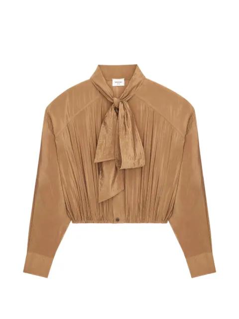 tie-neck buttoned shirt by SAINT LAURENT