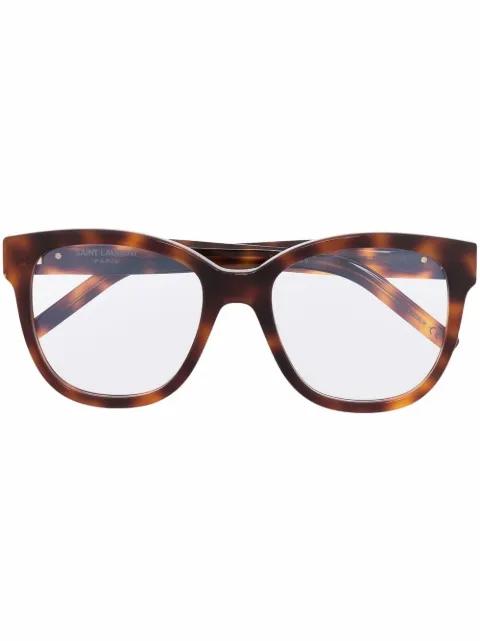 tortoise-shell square frames by SAINT LAURENT