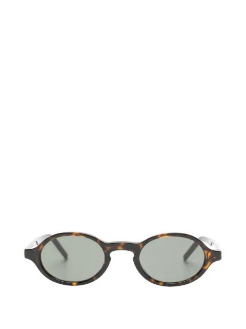 tortoiseshell-effect oval-frame sunglasses by SAINT LAURENT