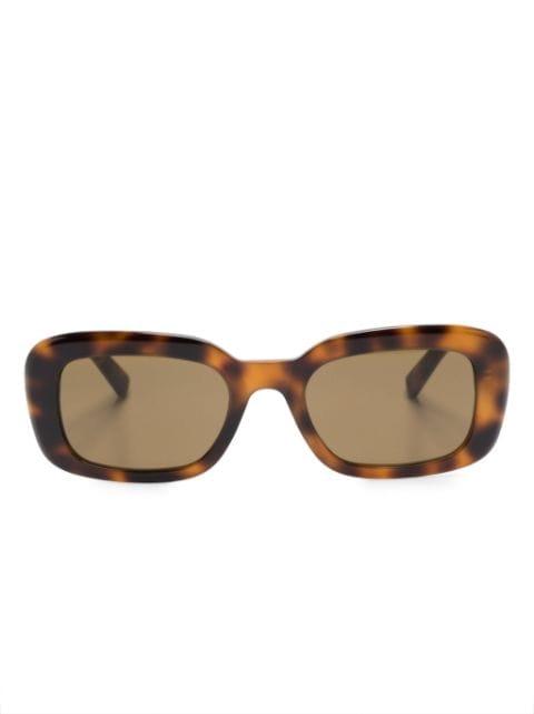 tortoiseshell-effect rectangle-frame sunglasses by SAINT LAURENT