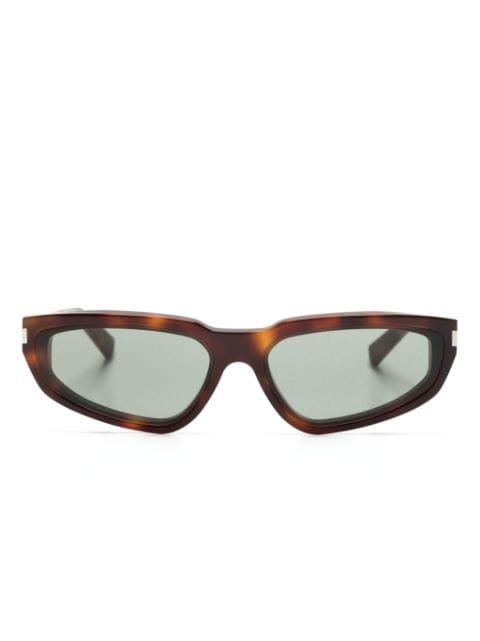 tortoiseshell-effect rectangle-frame sunglasses by SAINT LAURENT