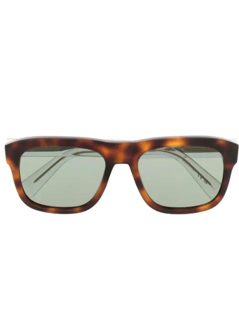 tortoiseshell-effect square-frame glasses by SAINT LAURENT