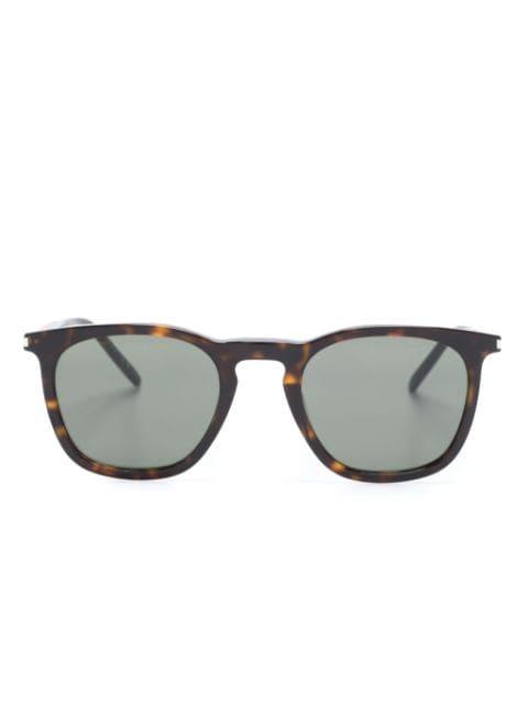 tortoiseshell-effect square-frame sunglasses by SAINT LAURENT