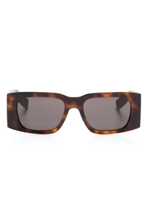 tortoiseshell rectangle-frame sunglasses by SAINT LAURENT