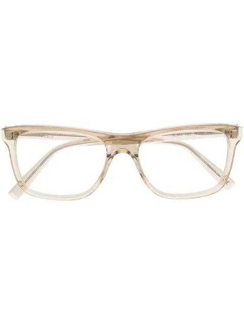 transparent rectangle-frame glasses by SAINT LAURENT