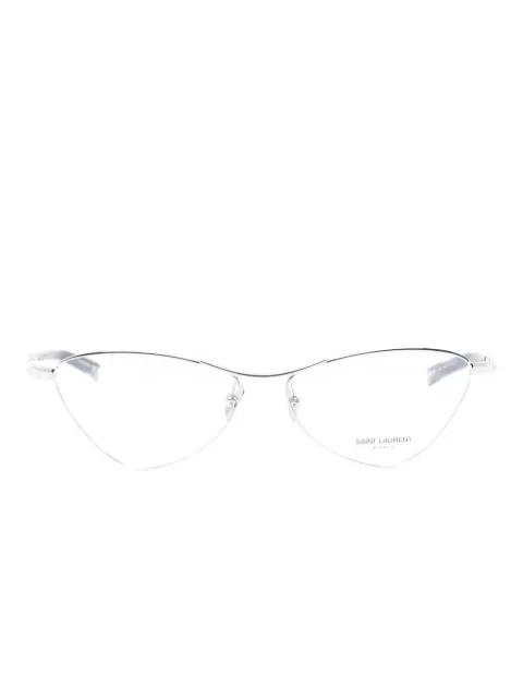triangular-frame glasses by SAINT LAURENT