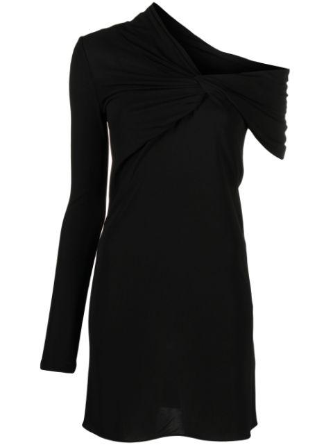 twist-front asymmetric minidress by SAINT LAURENT