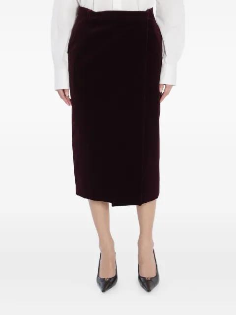 velvet midi skirt by SAINT LAURENT