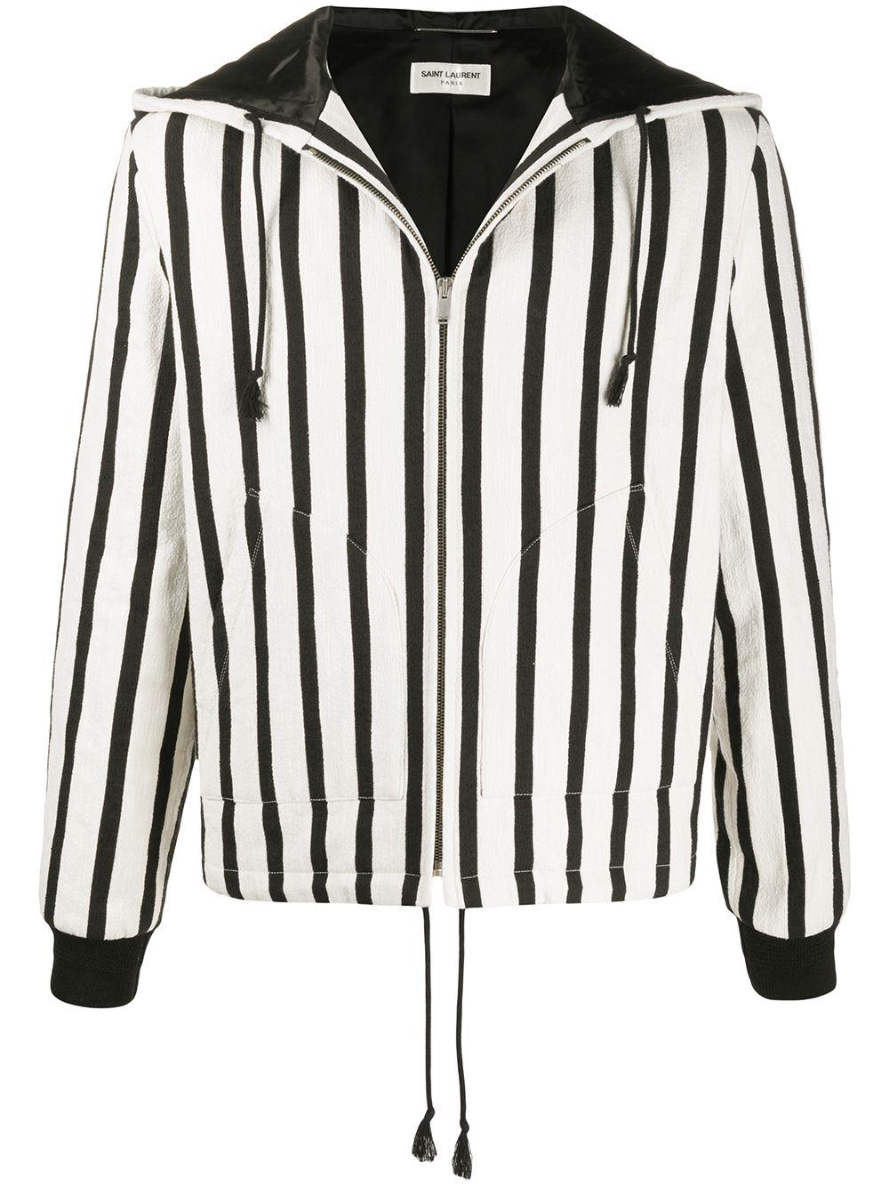 vertical stripe zipped jacket by SAINT LAURENT