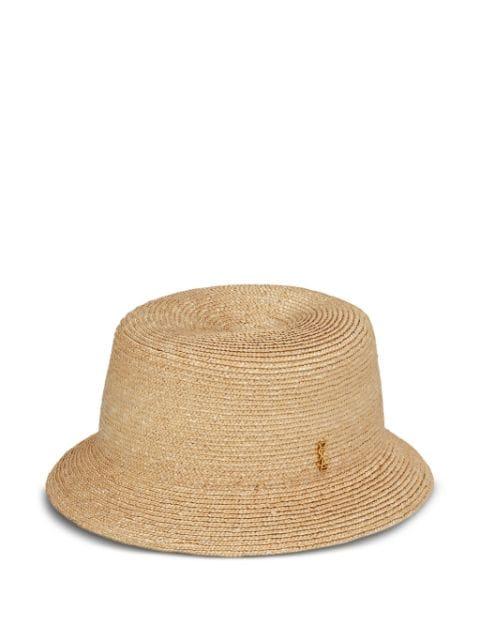 woven straw hat by SAINT LAURENT