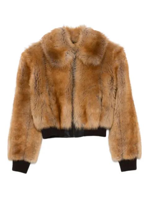 zip-front shearling jacket by SAINT LAURENT