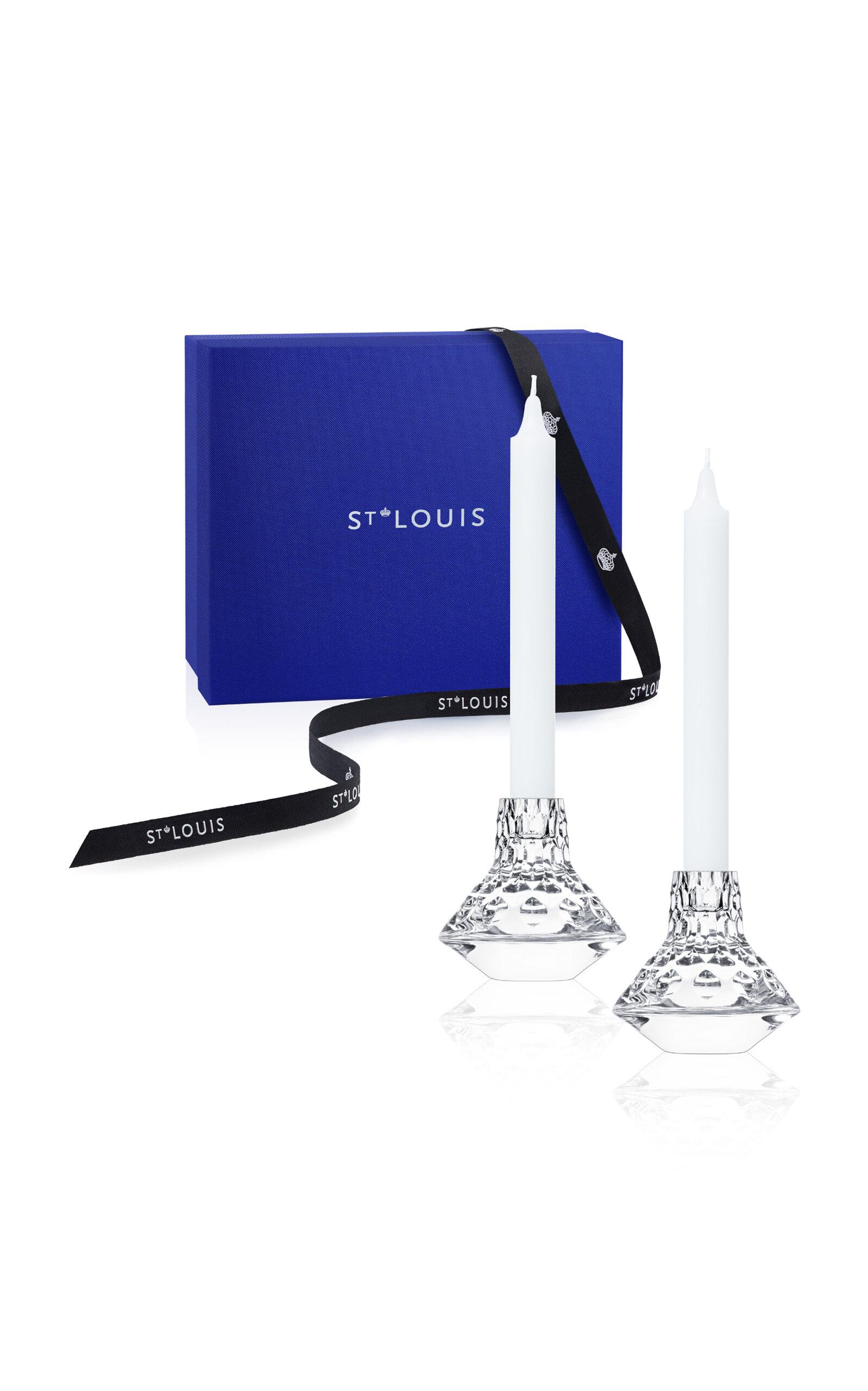 Saint-Louis - Folia H85 Set-Of-Two Candlestick Set - Multi - Moda Operandi by SAINT-LOUIS