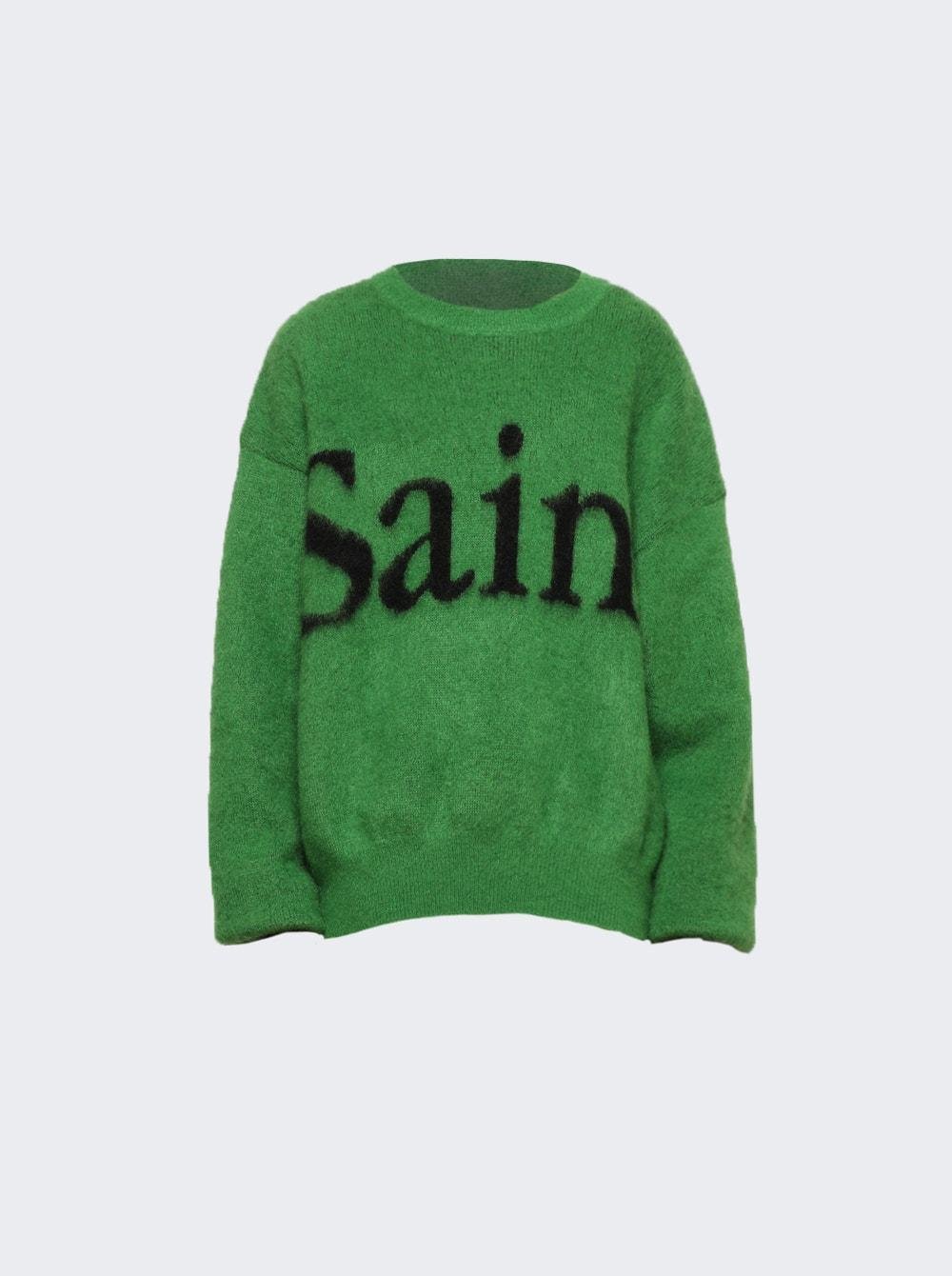 Crewneck Knit Green by SAINT MICHAEL