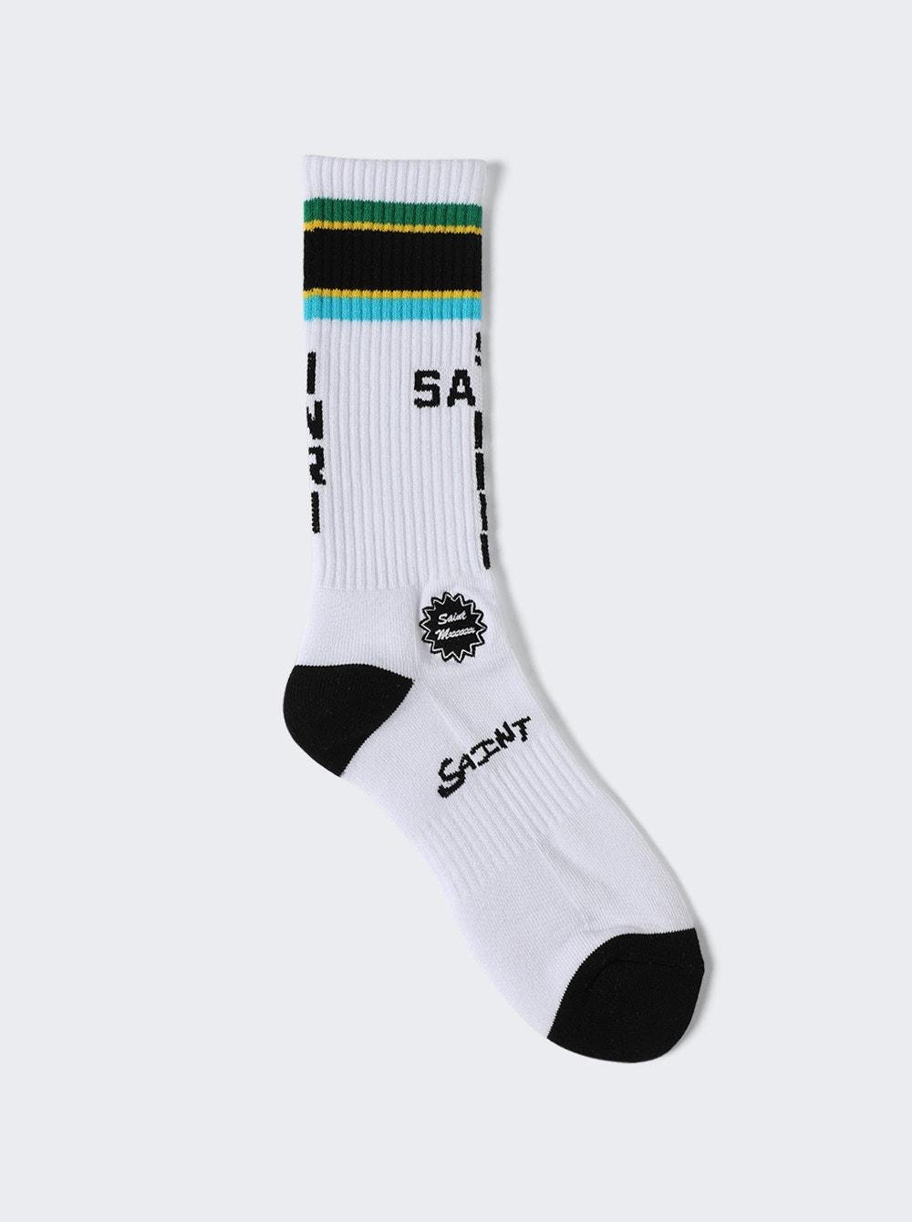 S N T Stripe Socks White  | The Webster by SAINT MICHAEL