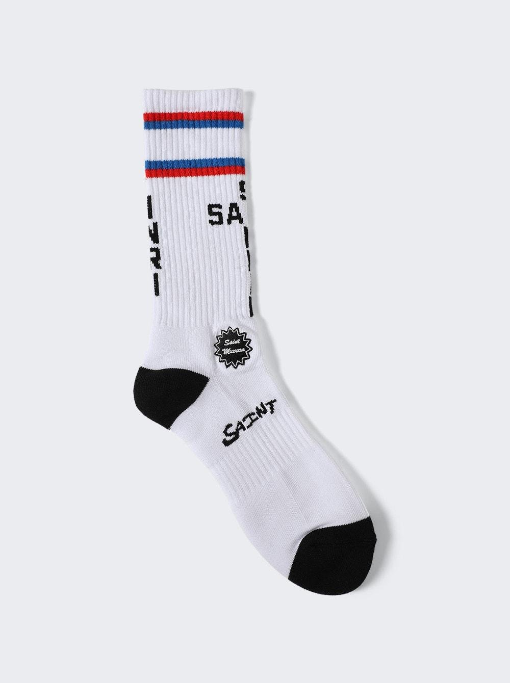 S N T Stripe Socks White  | The Webster by SAINT MICHAEL