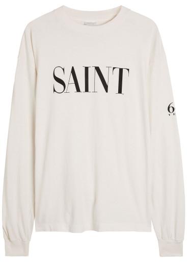 666 printed cotton top by SAINT MXXXXXX