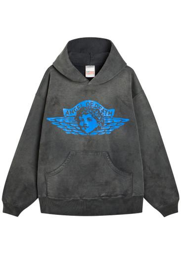Angel of Death printed hoodied cotton sweatshirt by SAINT MXXXXXX