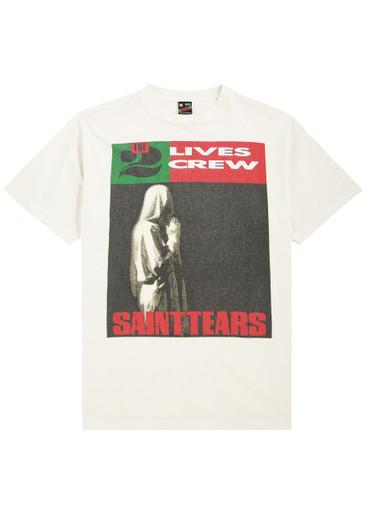 Denim Tears printed cotton T-shirt by SAINT MXXXXXX