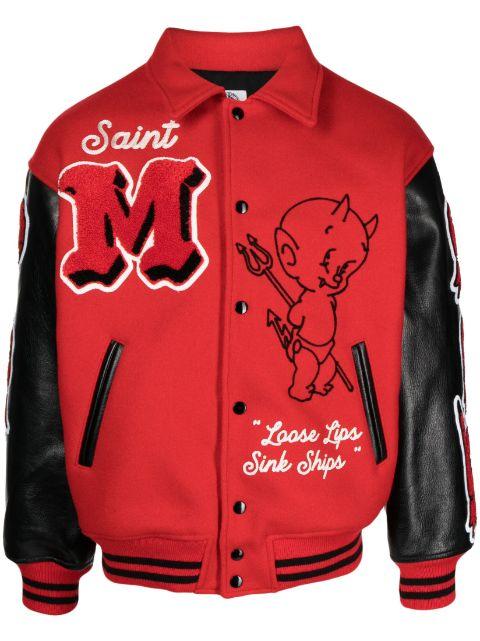 Devil varsity letter jacket by SAINT MXXXXXX