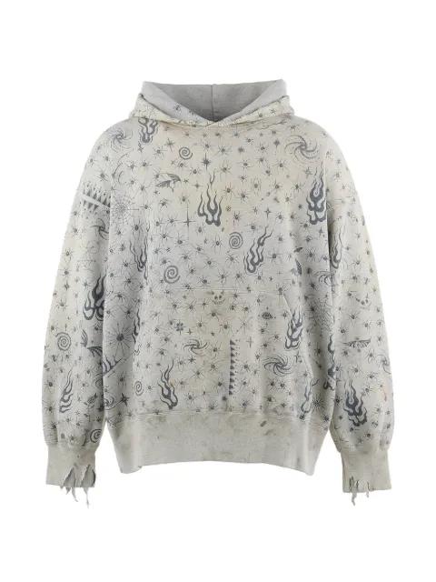 Dr.Woo graphic-print hoodie by SAINT MXXXXXX