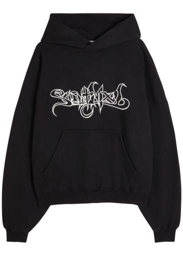 Embroidered hoodied cotton sweatshirt by SAINT MXXXXXX