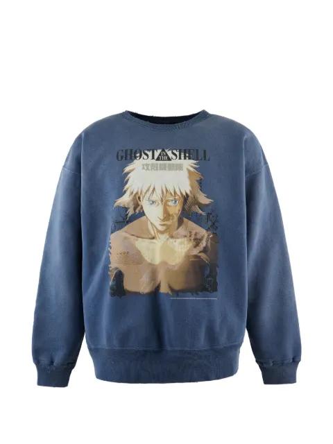 Ghost in the Shell graphic-print sweater by SAINT MXXXXXX
