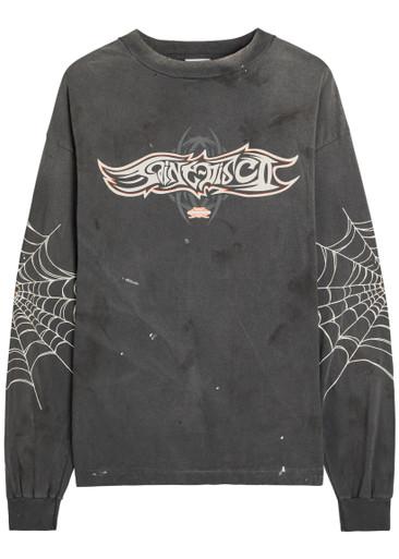 Insanity printed cotton top by SAINT MXXXXXX