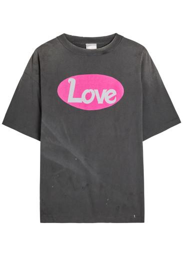 Love printed cotton T-shirt by SAINT MXXXXXX