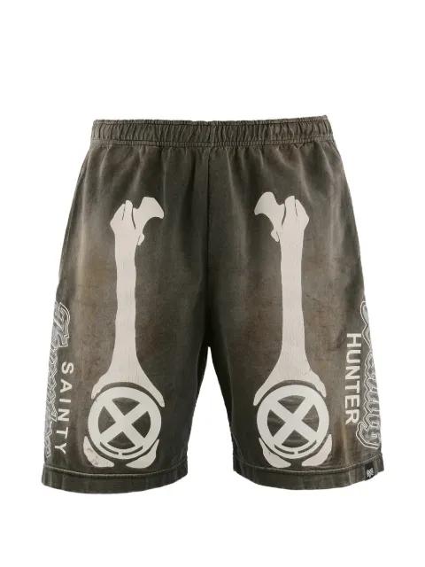 bone-print shorts by SAINT MXXXXXX