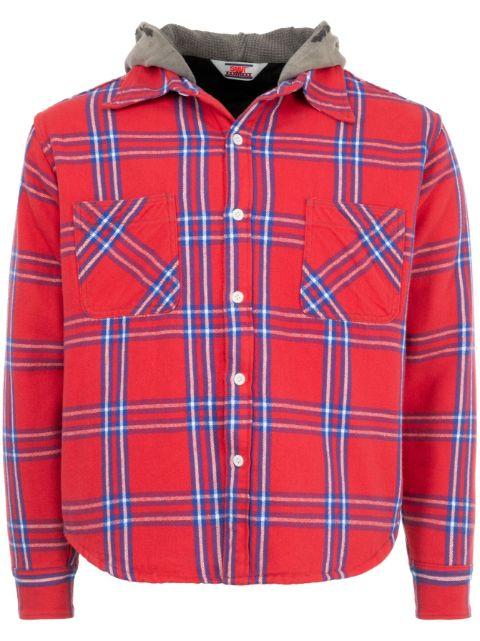 checked shirt jacket by SAINT MXXXXXX