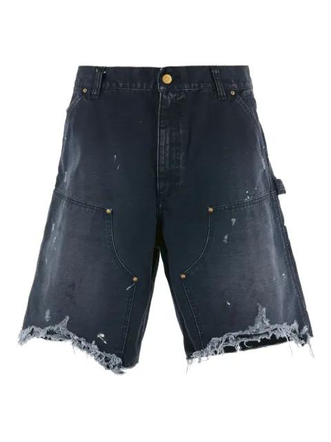 distressed denim shorts by SAINT MXXXXXX
