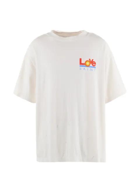 distressed graphic-print T-shirt by SAINT MXXXXXX