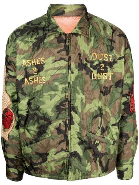 embroidered camouflage-print jacket by SAINT MXXXXXX