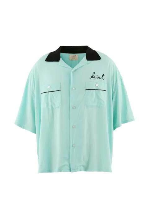 embroidered-logo shirt by SAINT MXXXXXX