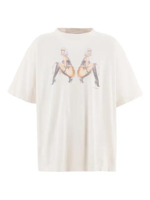 graphic-print cotton T-shirt by SAINT MXXXXXX
