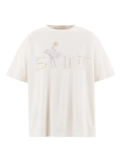 graphic-print cotton T-shirt by SAINT MXXXXXX