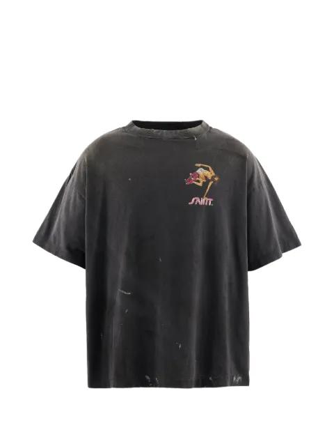graphic-print distressed t-shirt by SAINT MXXXXXX