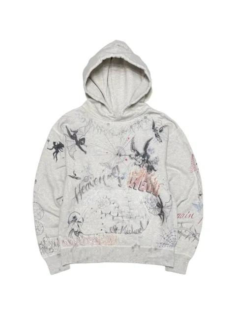 graphic-print hoodie by SAINT MXXXXXX