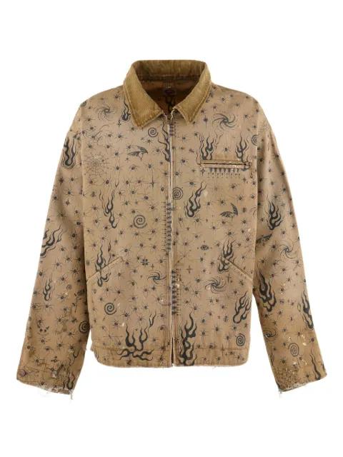 graphic-print jacket by SAINT MXXXXXX