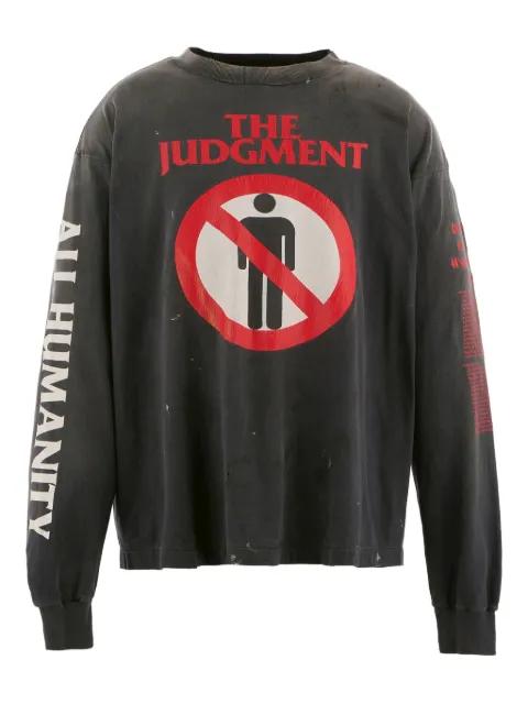 graphic-print long-sleeve T-shirt by SAINT MXXXXXX