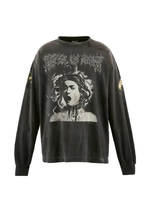 graphic-print long-sleeve T-shirt by SAINT MXXXXXX