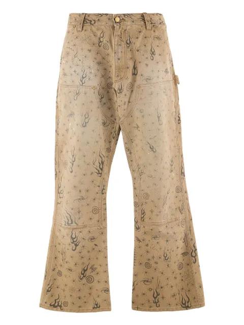 graphic-print trousers by SAINT MXXXXXX