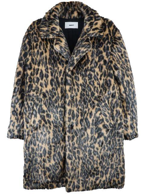 leopard-print faux-fur coat by SAINT MXXXXXX