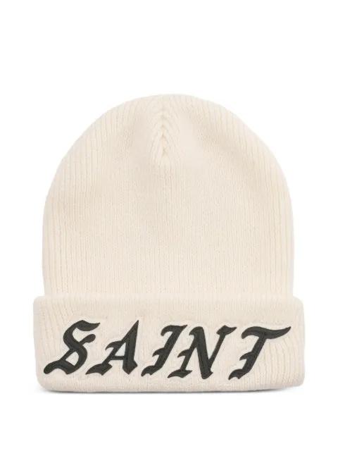 logo-appliqué beanie hat by SAINT MXXXXXX