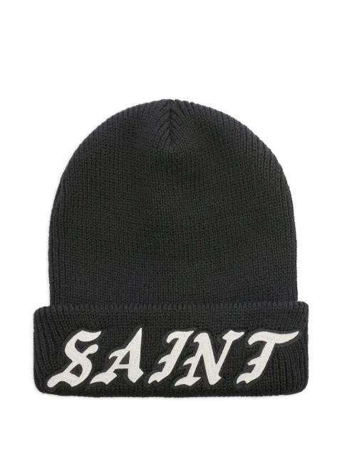 logo-appliqué beanie hat by SAINT MXXXXXX