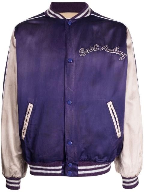 logo-embroidered bomber jacket by SAINT MXXXXXX