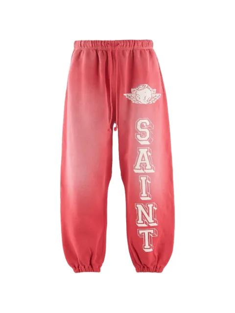 logo-print track pants by SAINT MXXXXXX