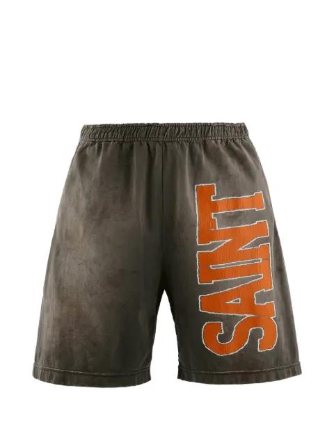 logo-print track shorts by SAINT MXXXXXX