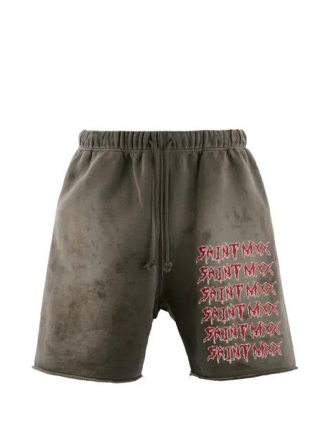 logo-print track shorts by SAINT MXXXXXX